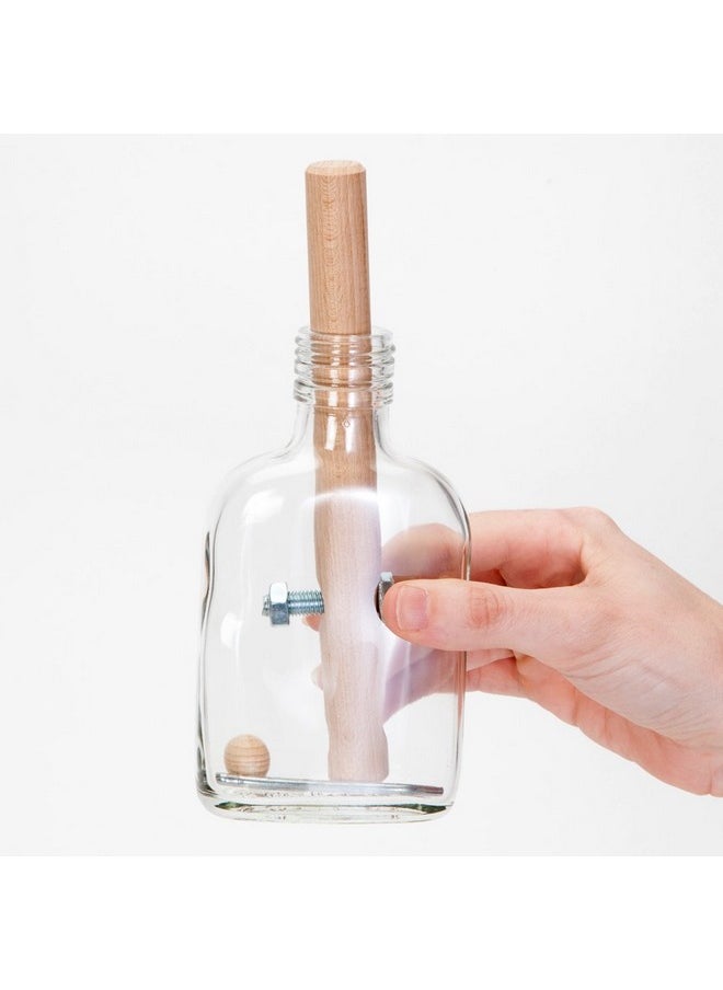 Bits and Pieces - Bottled Frustration Impossible Puzzle Bottle - Glass Bottle Brain Teaser Puzzles for Adults - Brain Game - 3