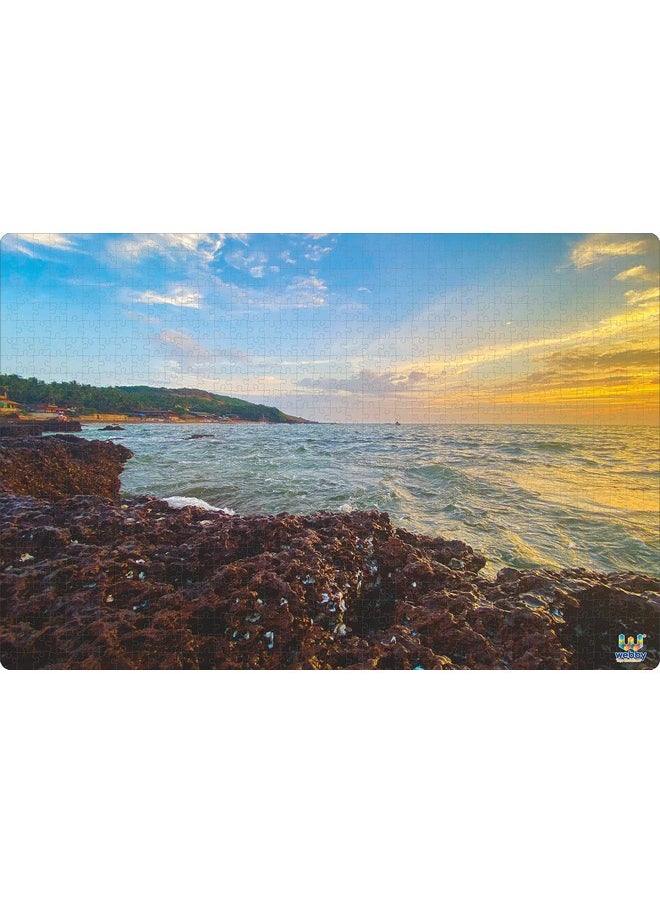 Webby Sunset by The Coral Reefs Wooden Jigsaw Puzzle, 1000 Pieces