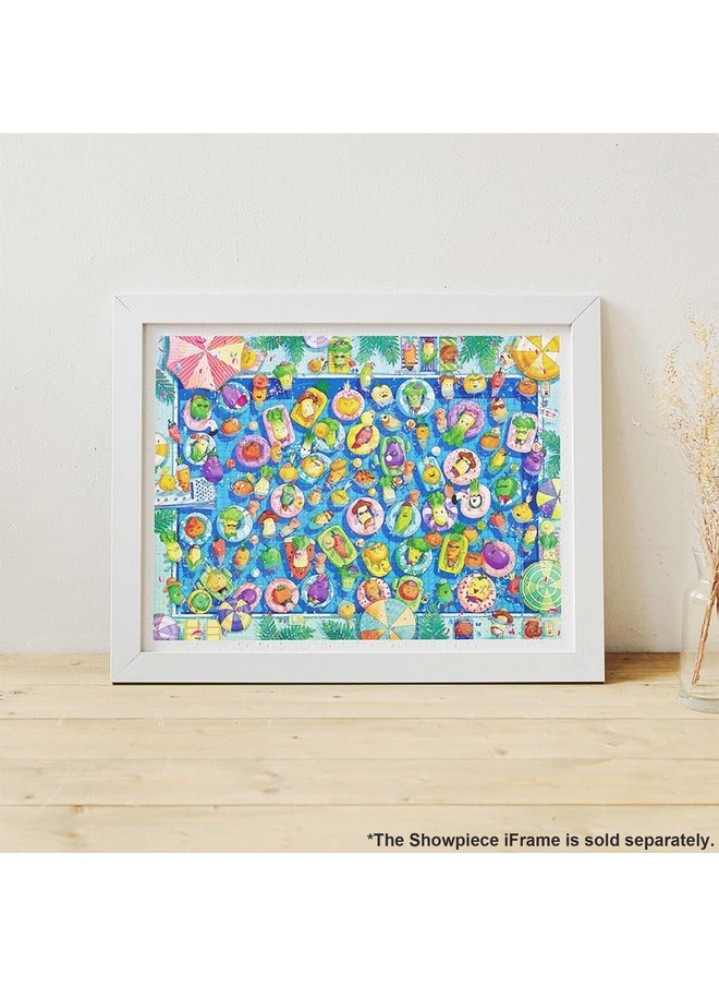 Pintoo Jigsaw Puzzles 1200 Piece for Adults - CAT & CHAN Art Studio - Colorful Summer Pool Beautiful Plastic Puzzle for Home Decor Zero Dust Easy Storage [H2849]