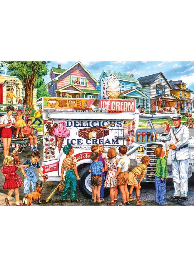 RoseArt - Back to The Past - Ice Cream Truck Day - 1000 Piece Jigsaw Puzzle for Adults