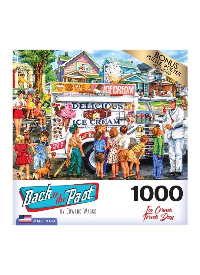 RoseArt - Back to The Past - Ice Cream Truck Day - 1000 Piece Jigsaw Puzzle for Adults