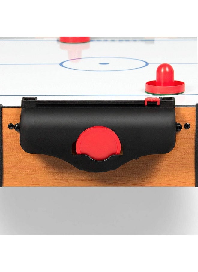 Kamsons Air Hockey Table Indoor Playing Wooden Table Top Board Game Set for Kids and Adults
