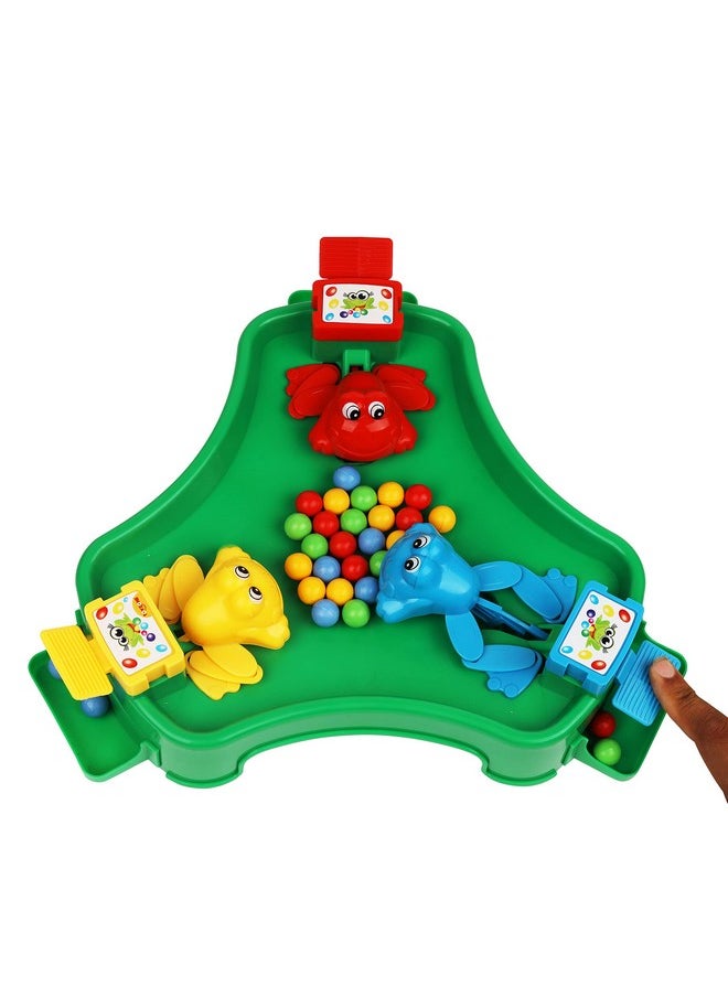 Toyzone Frog Eat Beans Game-3 Players-61021 | Eat The Beans | Hungry Frog Game for Kids | Multiplayer Games | Game for 3 Players | Board Game