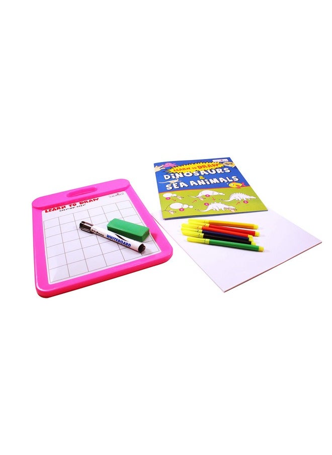 Creative Educational Aids P. Ltd. Creative Educational Aids 1040 Learn To Draw - Dinosaurs And Sea Animals,Multicolor