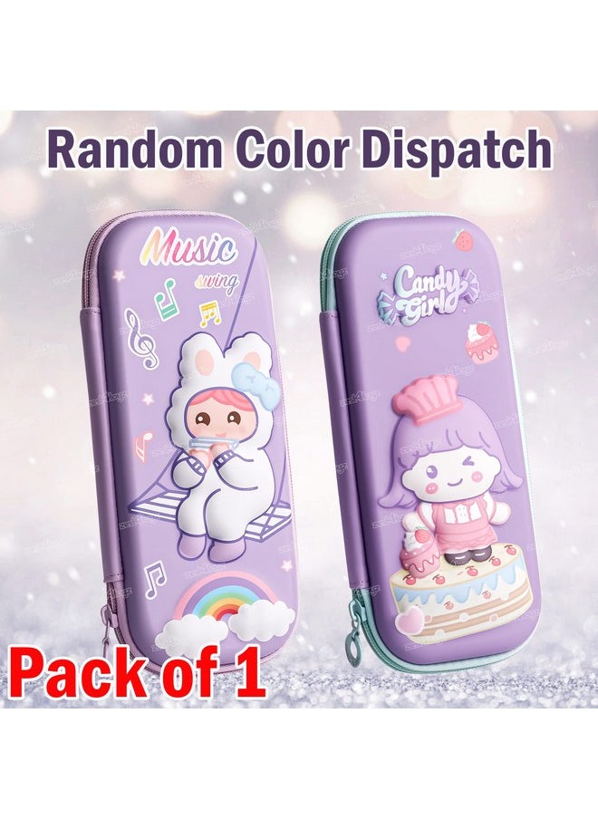 Zest 4 Toyz Cartoon Pencil Case |3D EVA Waterproof Pen Pencil Pouch| Stationery Box | Large Storage Case | School Supplies for Kids Boys and Girls - Random Design (Pack of 1)