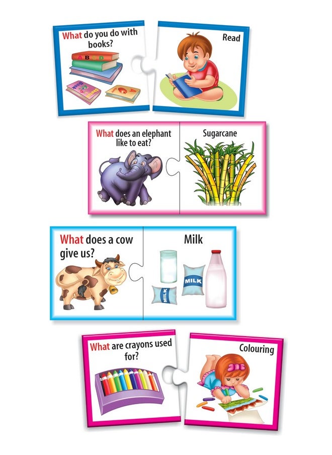 Creative's WH Series | Let's Find Out- What? | Question - Answer Puzzles Game |Learning Games for Kids | Self-Correcting Match Ups Game | Picture Puzzle Game | Preschool Learning Games | Ages 4 & Up