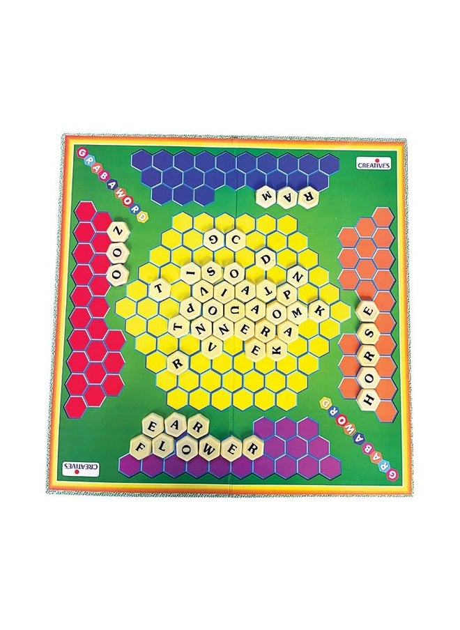 Creative's Grab a Word | Improve Spelling & Language Skills for Kids | Learning Board Game for Kids | Fun Board Game | Children to Build Scoring Words | 100 Play Tiles | Ages 8 & Up