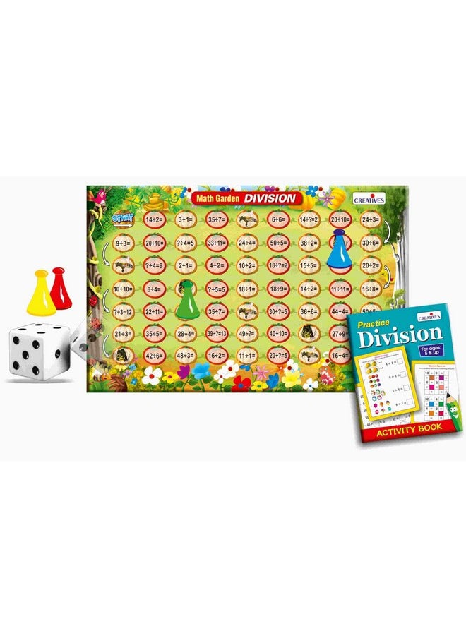 Creative's Practice Math at Home Division | Learning Board Game | Math Board Game for Kids | Children Activity Game | Reinforce Math Skills for Kids | Ages 5 & Up