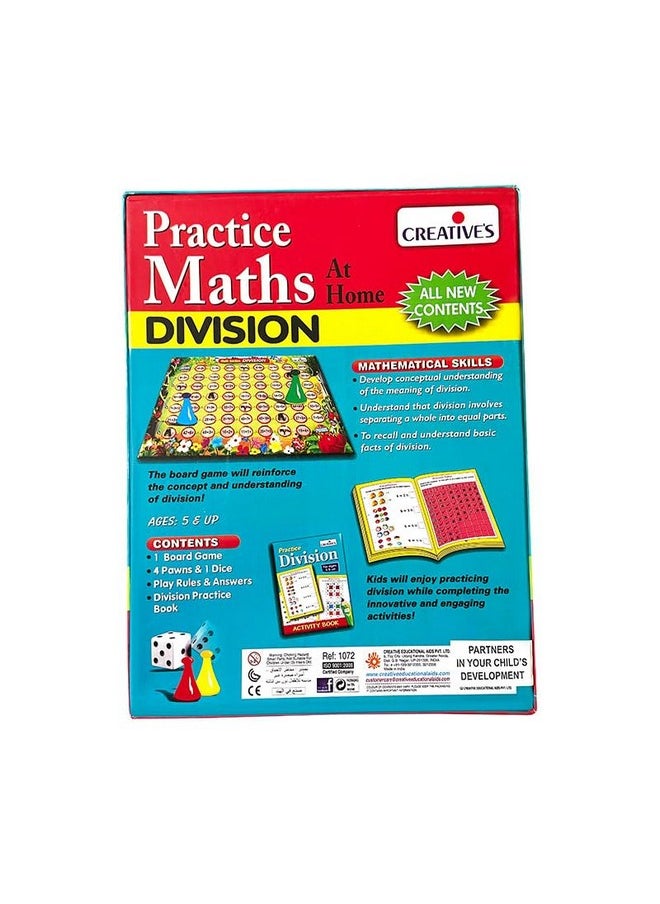 Creative's Practice Math at Home Division | Learning Board Game | Math Board Game for Kids | Children Activity Game | Reinforce Math Skills for Kids | Ages 5 & Up