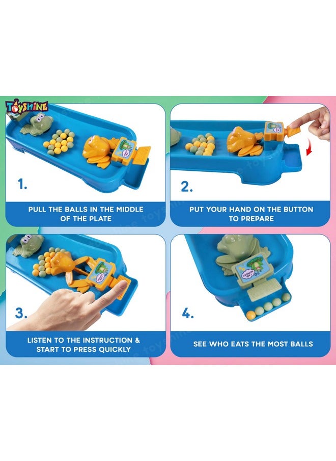 Toyshine Hungry Frog Eating Beans Parent Child Interactive Indoor Game of Quick Reflexes for 5 Years and Above