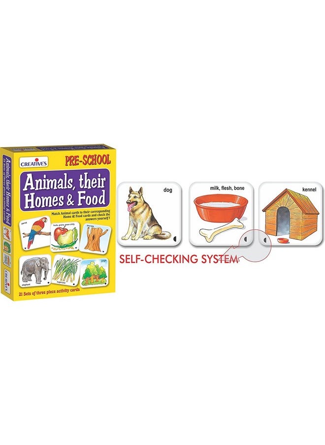Creative's Animals, Their Homes & Food | Learn About Animals | Animals Card Game |Educational Games for Kids 3 & Up|Preschool| Learning Games for Preschool Kids| Ages-3 & UP