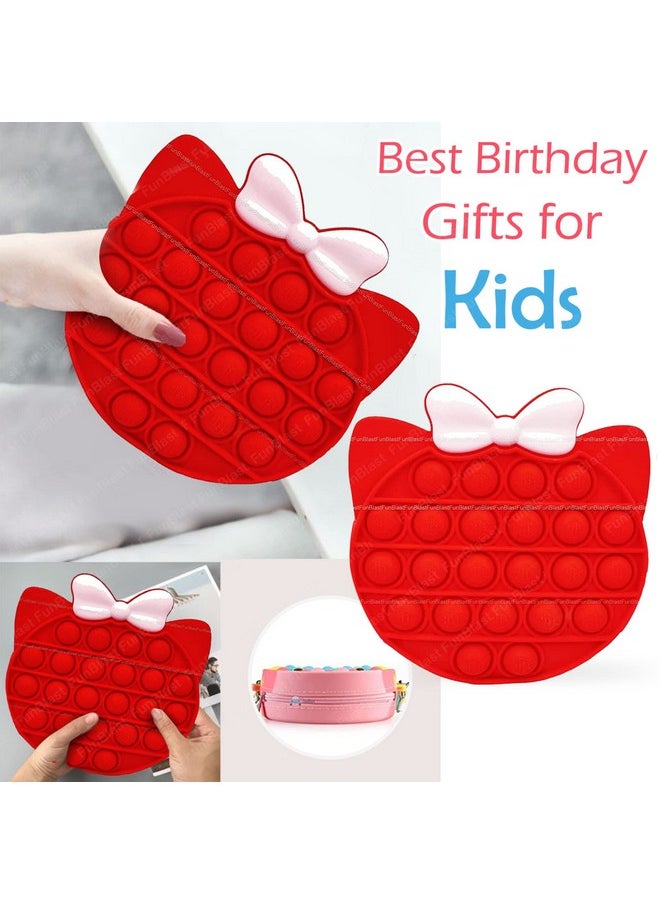 FunBlast Pop It Sling Bag - Pop It Cross Body Bag for Kids, Pop It Purse for Girls, Birthday Gift for Girls, Toys for Girls, Pop It Game, Pouch for Girls, Toys for Girls (Red)