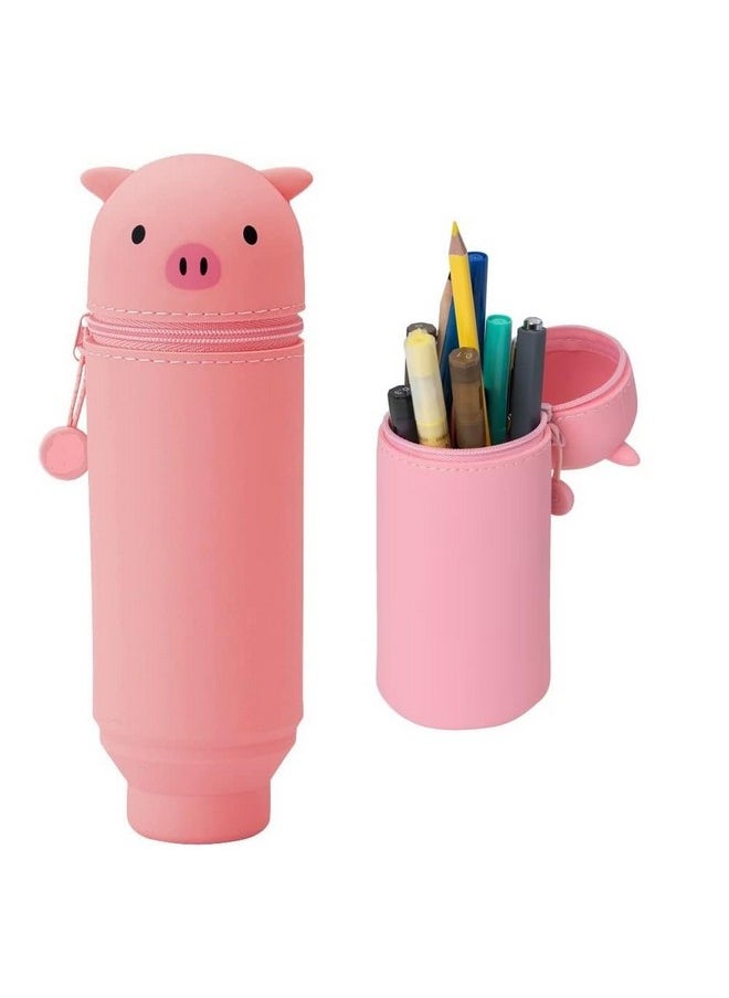 HOFASON Pencil Case for Kids - Pencil Pouch, Premium Animal Design Pencil Box for Girls/Boys | Large Capacity Pencil Pouch | Pouches for Stationary, Return Gifts for Kids (Pink)