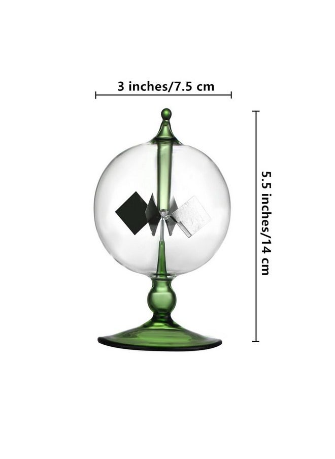 DORAMI Green Solar Power Radiometer Crookes Solar Energy Spinning Vanes Windmill Gift Home Desk Decoration