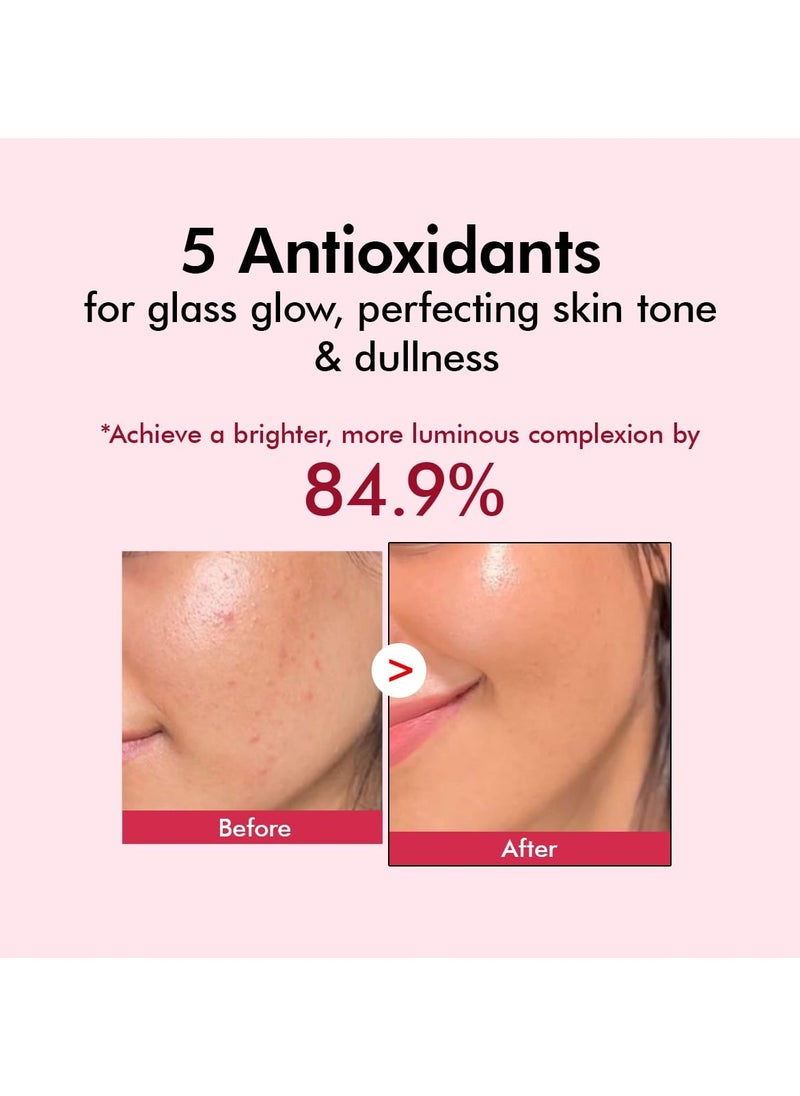 Rapid Glow & Brightening Essence | Face Serum with 5 Antioxidant Complex (100X Stronger Than Vitamin C), Vitamin E & Retinol | For Radiant, Even-Toned Skin, For Men & Women, All Skin Types – 50ml