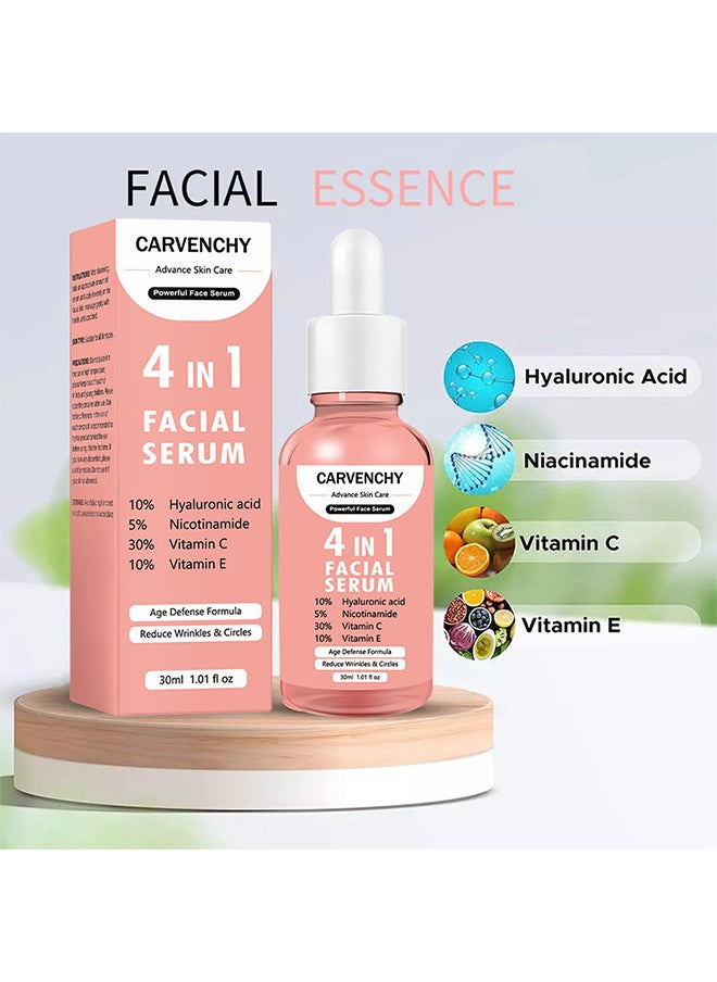 4 in 1 Face Serum Multi-Purpose Repair, Rightening Anti Aging Facial Serum For Dark Spots, Fine Lines And Wrinkles, Brightening And Firming Facial Serum 30ML
