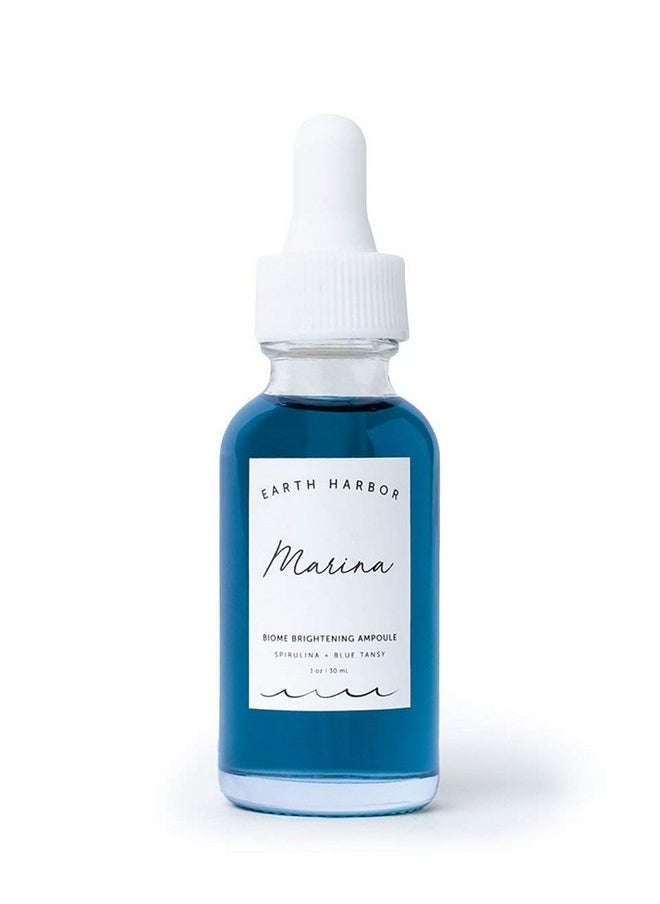 Earth Harbor | MARINA Biome Brightening Ampoule - Brightens & Balances | Blue Tansy + Spirulina + Squalane | 1 fl oz