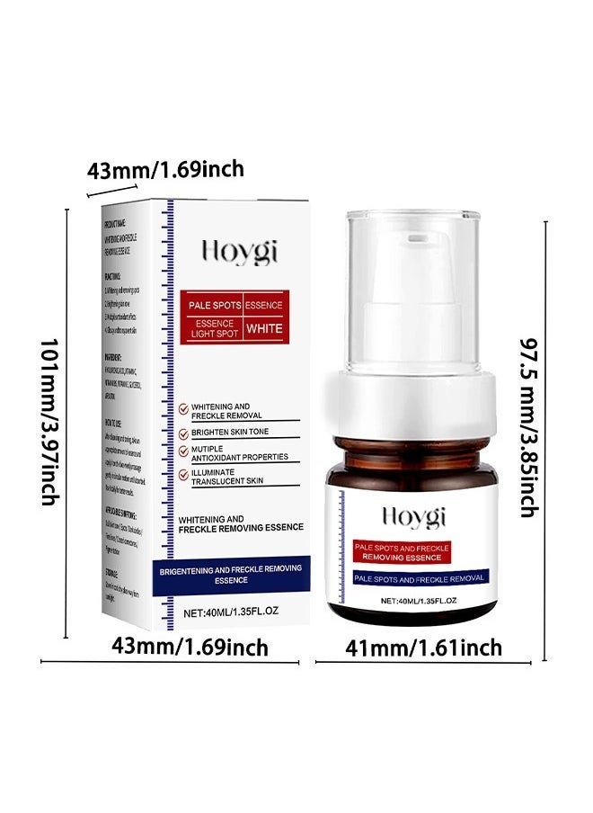 Brigentening And Freckle Removing Essence,Whitening And Freckle Removing Essence, Magic Whitening Spot Cream, Vitamin C Whitening Freckle Cream, Anti-Spot Serum for Face 40ml