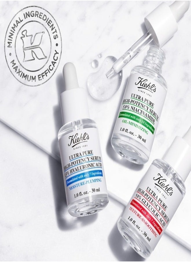 Kiehl’s Ultra Pure High-Potency 5.0% Niacinamide Serum – Oil-Reducing & Pore-Minimizing Facial Serum for All Skin Types – 30ml