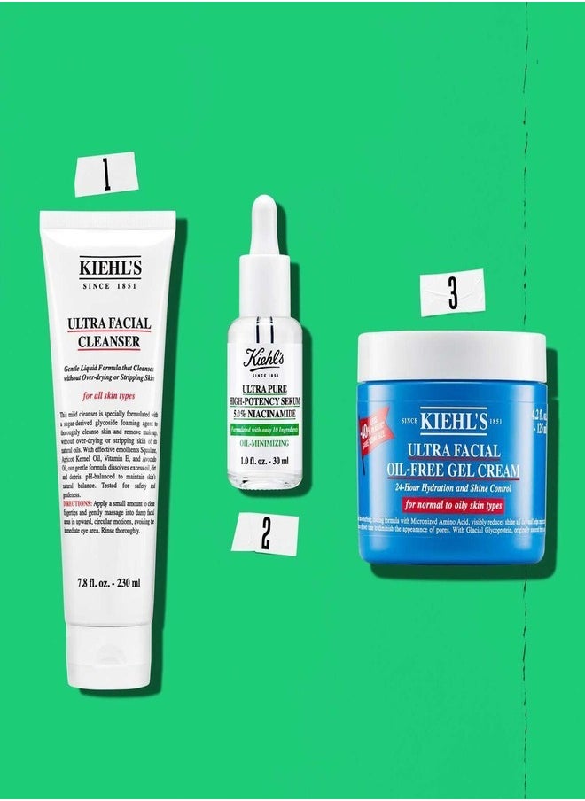 Kiehl’s Ultra Pure High-Potency 5.0% Niacinamide Serum – Oil-Reducing & Pore-Minimizing Facial Serum for All Skin Types – 30ml