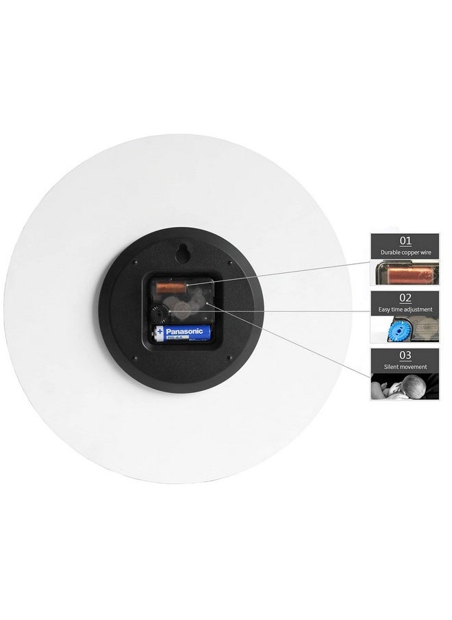 Stephanie Imports Modern Minimalist Concrete Hiding Gray Silent Wall Clock (Roman Numerals)