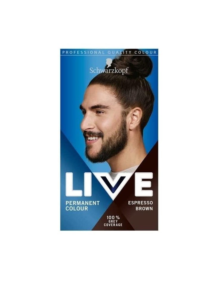 Live Men Permanent Hair Colour Fade Resistant Hair Dye 880 Espresso Brown 1 Count Pack of 1