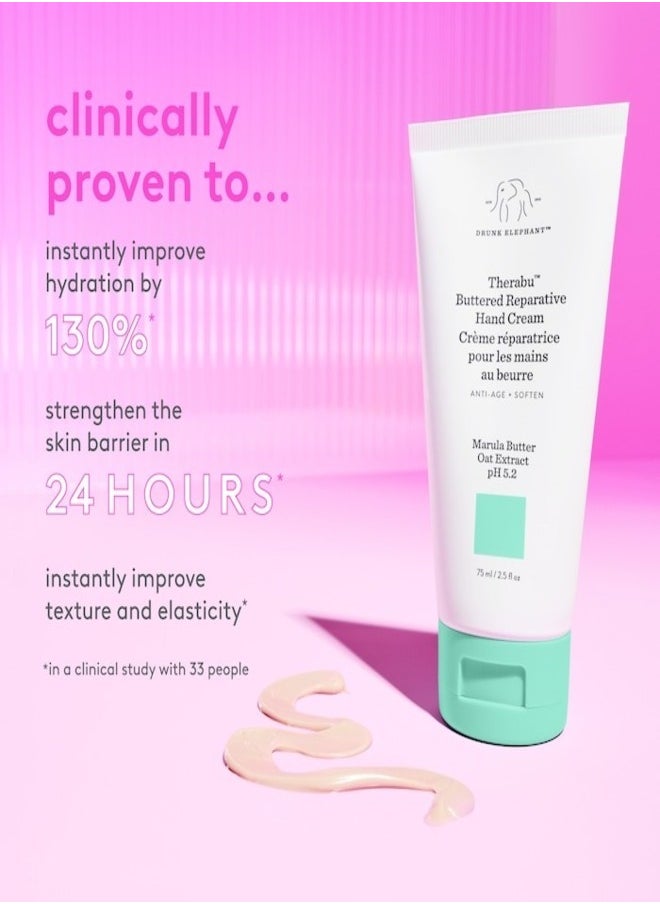 Drunk Elephant Therabu Butter Hand Repair Cream 75ml – Ultra-Nourishing & Fast-Absorbing