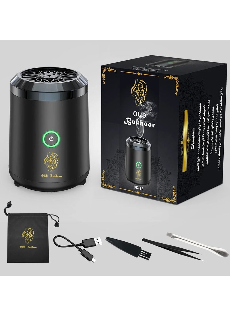 Mini Portable Incense Burner | USB Rechargeable Aroma Diffuser | Electric Arabic Oud Holder for Muslim Home Décor