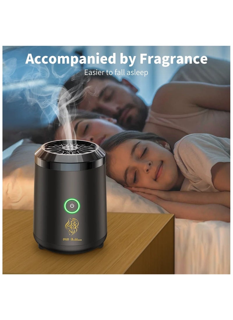 Mini Portable Incense Burner | USB Rechargeable Aroma Diffuser | Electric Arabic Oud Holder for Muslim Home Décor