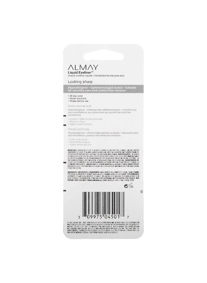 Almay, Nice Ink, Liquid Eyeliner, 221 Black, 0.1 fl oz (2.9 ml)