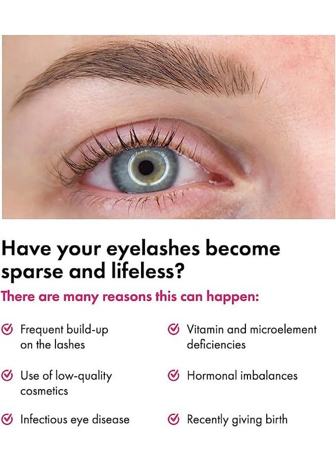 TOPLASH Eyelash Growth Serum - Innovative Formula for Longer, Thicker, Fuller Brows & Lashes - Natural, Cruelty-Free & Hypoallergenic - 0.10 fl.oz.