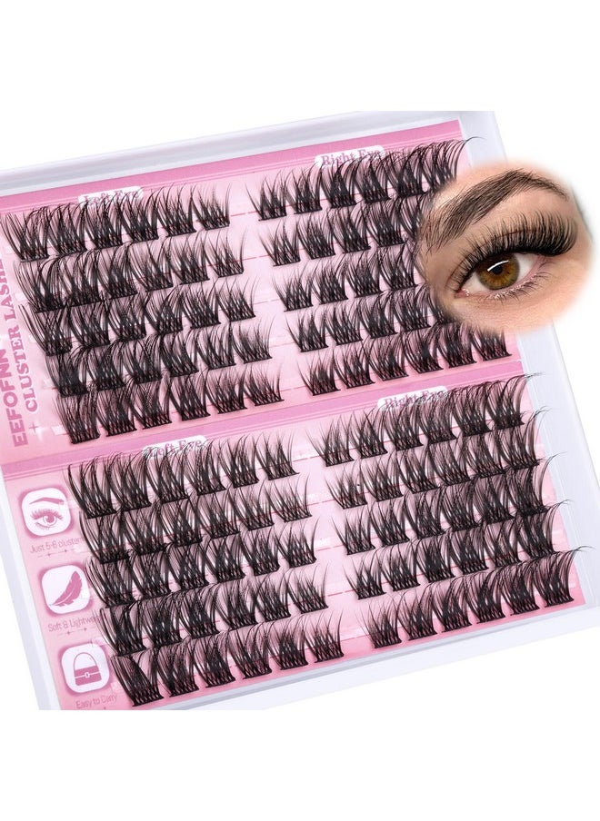 Wispy Lash Clusters Natural Eyelash Clusters C Curl Cluster Eyelash Extensions 11-16 mm Cluster Lashes Left Right Eyelash Extension Cat Eye Lashes Clusters DIY Individual Lashes by Eefofnn
