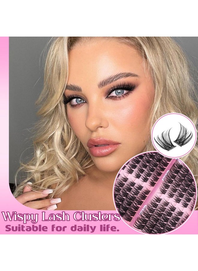 Wispy Lash Clusters Natural Eyelash Clusters C Curl Cluster Eyelash Extensions 11-16 mm Cluster Lashes Left Right Eyelash Extension Cat Eye Lashes Clusters DIY Individual Lashes by Eefofnn