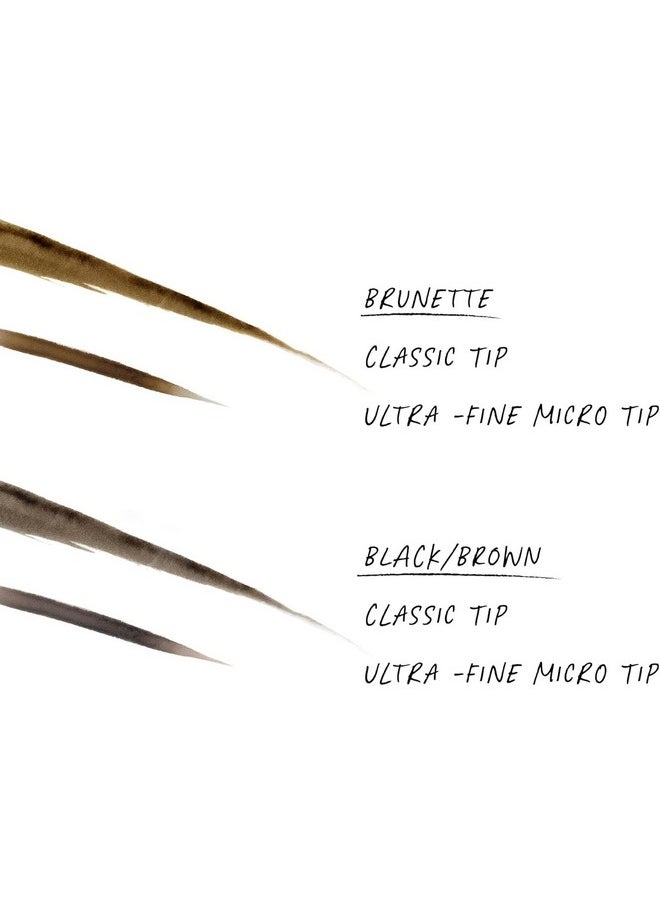 Thicker Brow Pen Duo, Dual Ended Pen, Vegan & Cruelty Free (Brunette)