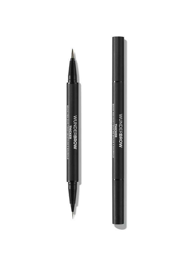 Thicker Brow Pen Duo, Dual Ended Pen, Vegan & Cruelty Free (Brunette)