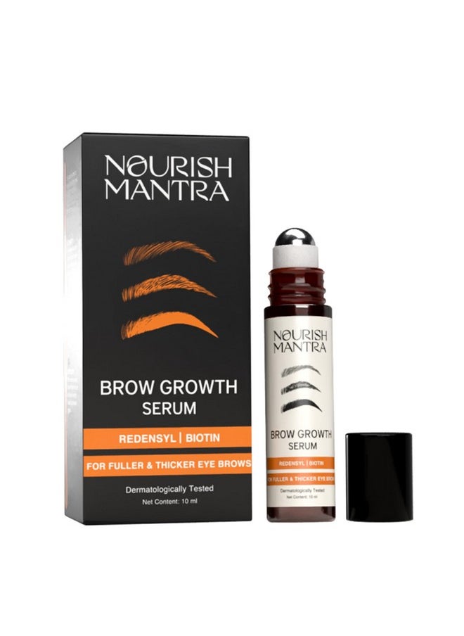 Nourish Mantra Eyebrow Growth Serum | Formulated with Redensyl, Biotin, Peptides & Amino Acids | Natural Eyebrow Serum and Enhancer for Thicker Brows | Brow Enhancing Serum 10 ml
