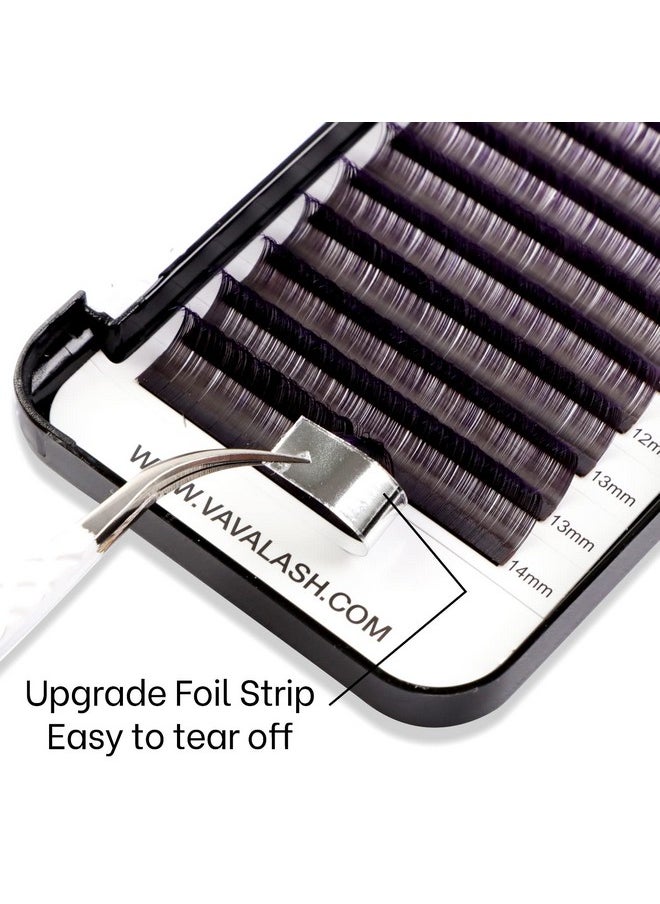 VAVALASH Ombre Colored Lash Extension 0.07 Thickness DD Curl Black Gradient Violet Individual Premium Eyelash Extensions Volume Lash Extension (Black Gradient Violet 0.07 DD, 13-20mm)