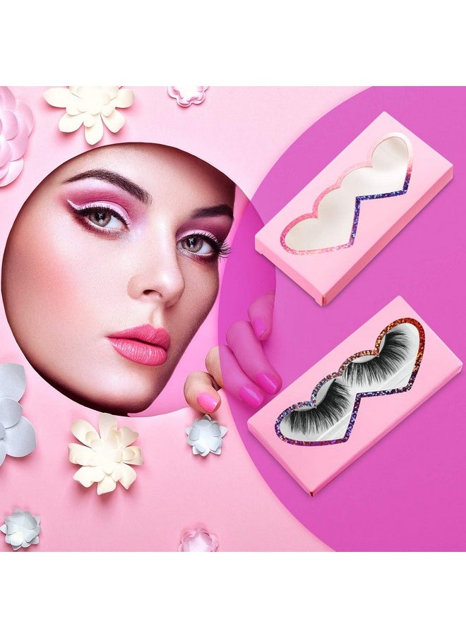 Maitys 60 Pieces Empty Eyelashes Packaging Box and Tray 30 Pieces Empty Eyelash Boxes Pink Lash Packaging Case with 30 Pieces Empty Eyelash Tray False Eyelashes Storage Container