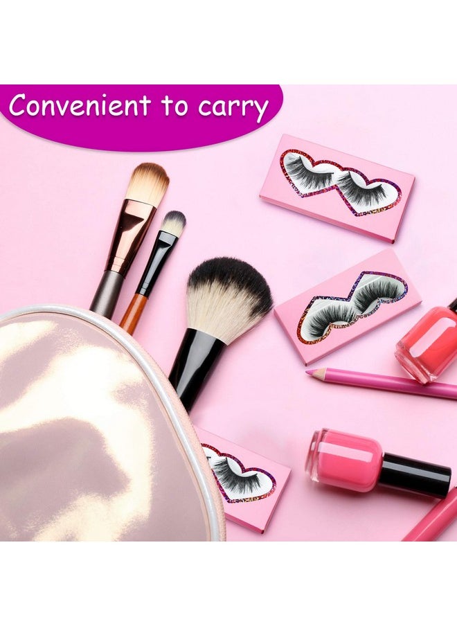Maitys 60 Pieces Empty Eyelashes Packaging Box and Tray 30 Pieces Empty Eyelash Boxes Pink Lash Packaging Case with 30 Pieces Empty Eyelash Tray False Eyelashes Storage Container