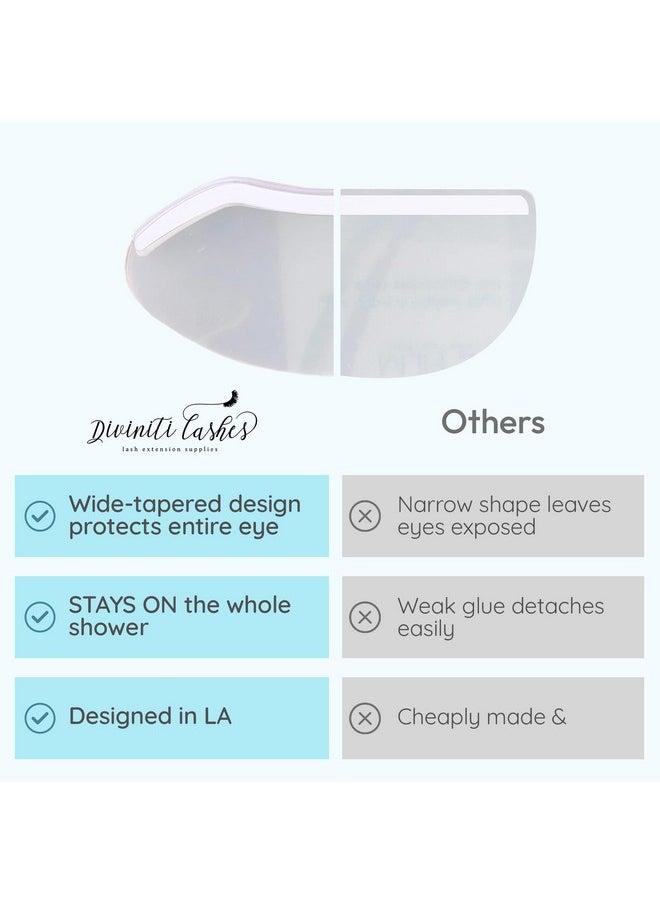 Eyelash Shield Shower Visor For Adults - 100 Eye Shields for After Surgery Shampoo, Microblading Supplies Permanent Makeup Supplies - Lash Guard - Eyelash Protector - Eye Shield After Cataract Surgery