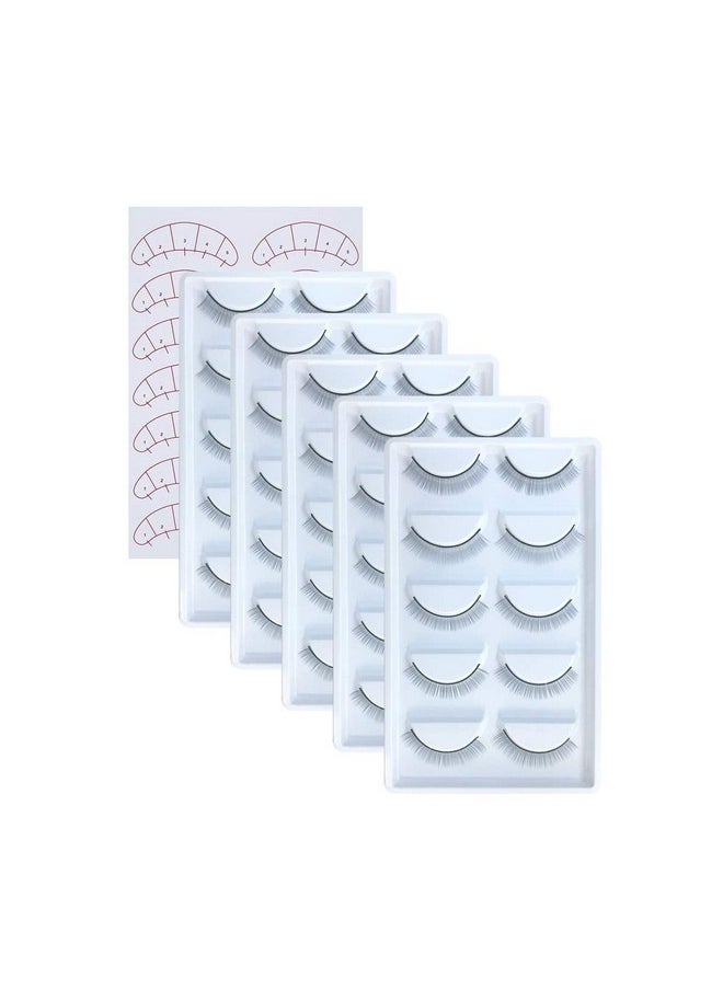 30 Pairs Practice Lashes for Lash Extensions Training Eyelash Extension Supplies Practice Lash Strips Thin Band 8mm Mimic Natural Eyelash for Mannequin Head Lash Tech Must Haves by EMEDA