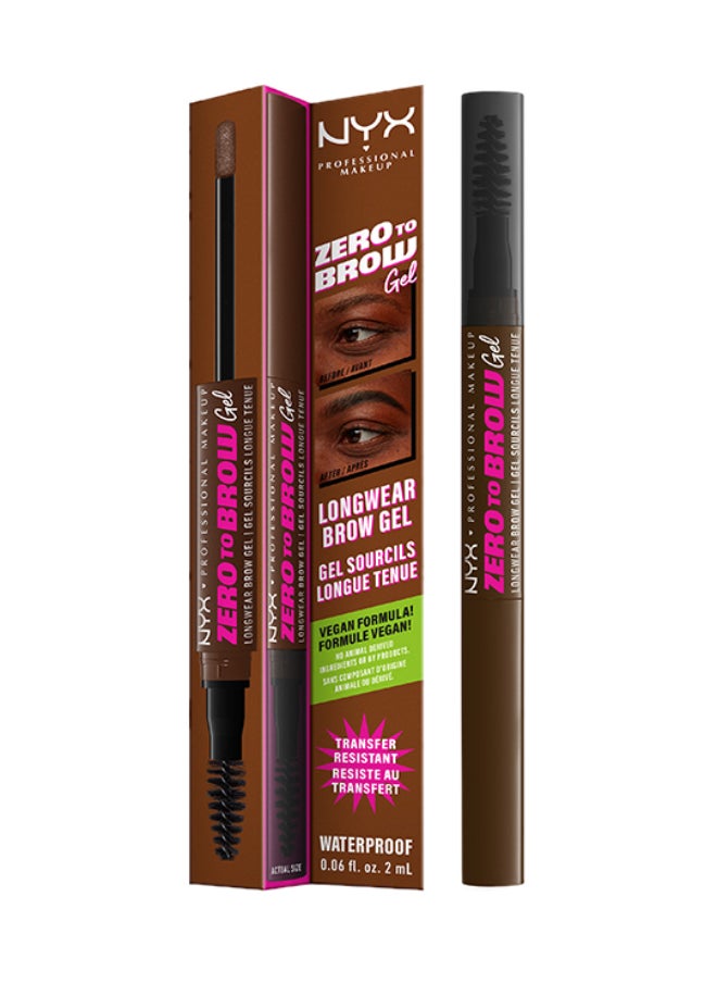 Zero To Brow Longwear Brow Gel- Chocolate