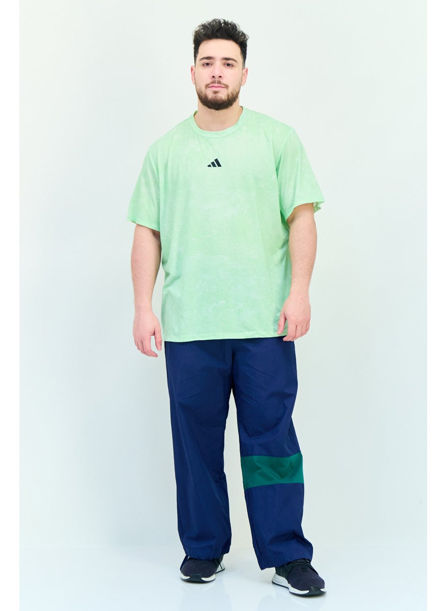 Men Sportswear Fit Short Sleeve Power Workout Training T-Shirt, Light Green