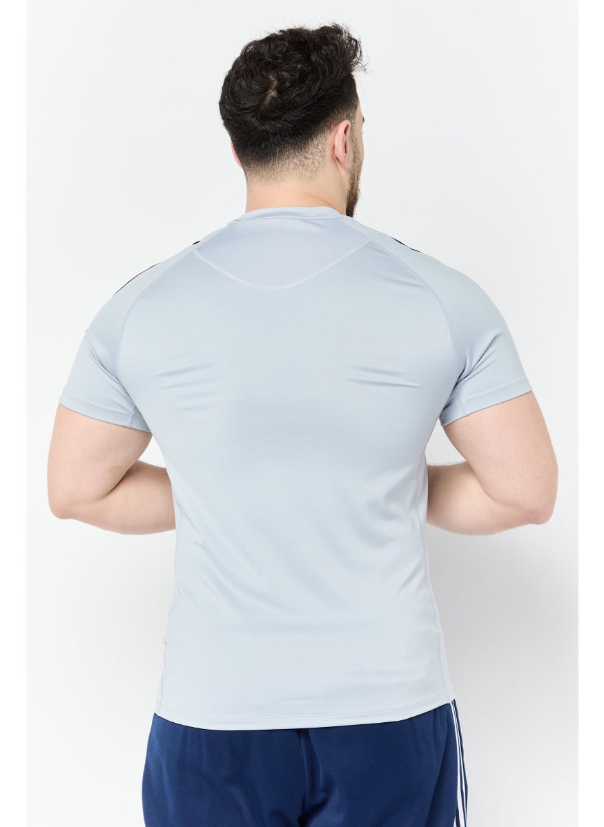 Men Sportswear Fit Short Sleeve Training T-Shirt, Grey