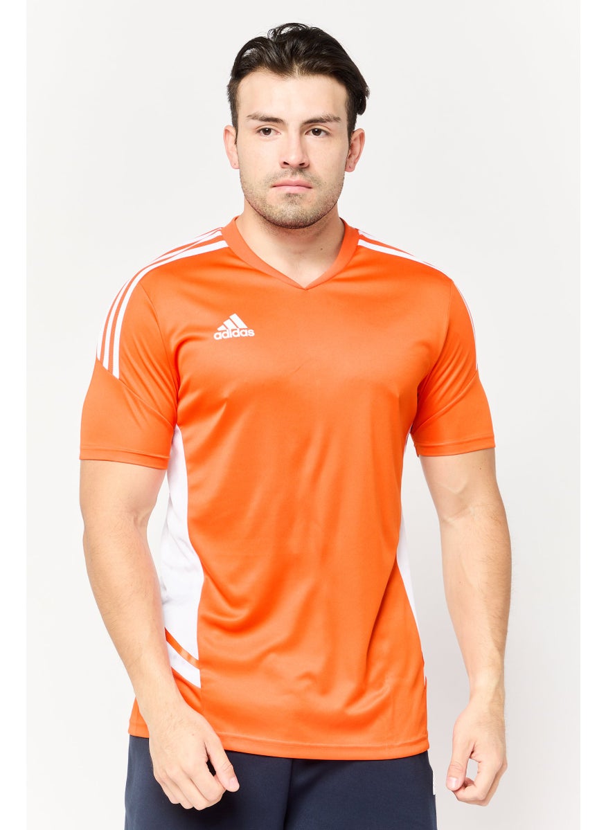 Men Sportswear Fit Short Sleeve Training T-Shirt, Orange