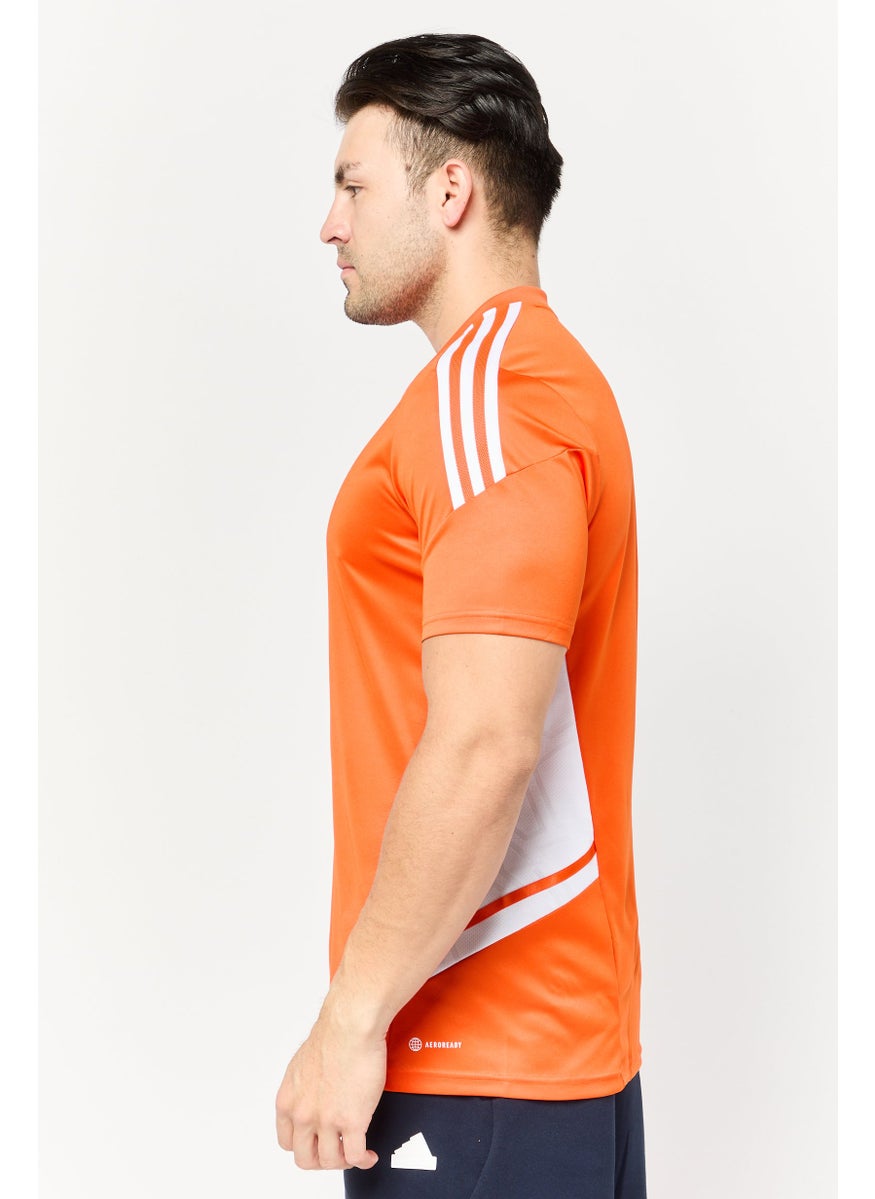 Men Sportswear Fit Short Sleeve Training T-Shirt, Orange