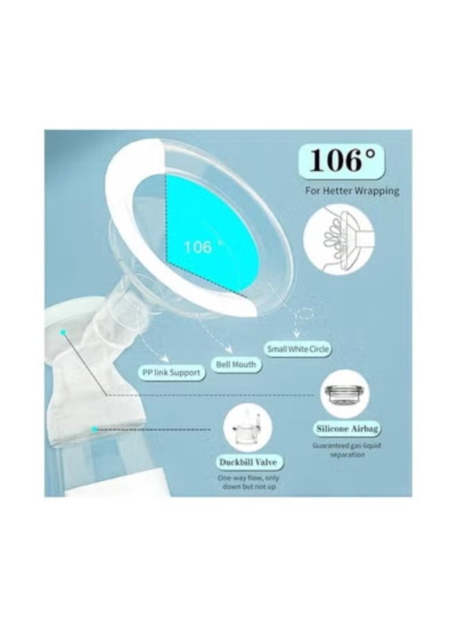 Electric Double Breast Pump with Lactation Function Wearable Hands Free Electric Automatic Breastfeeding Breast Pump with added 250 ml milk storage bags 10 pieces