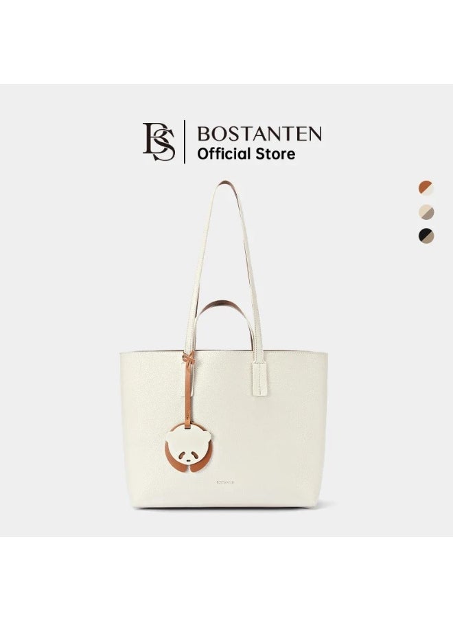 BOSTANTEN Bianna Women's Tote & Sling Bag – Off-White with Brown – Stylish Shoulder Bag