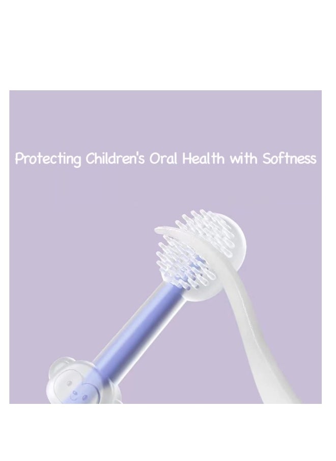 Baby Silicone Toothbrush Set, 3 Pack Newborn Toothbrushes 0 to 18 Months, Baby Tongue Cleaner  U-Shaped Toothscrubber  Baby First Toothbrush Teething, Infant Gum Mouth Cleaner for 0-36 Mon