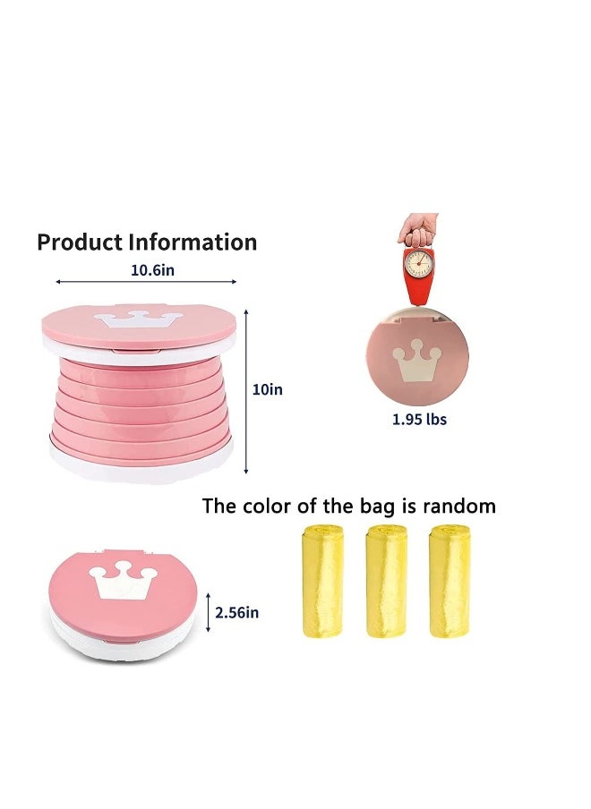 With multifunctional bag portable potty，travel potty seat for toddler，foldable potty seat for toddler travel，Toddlers Training Toilet Seat Emergency Toilet for Car, Camping, Outdoor, indoor